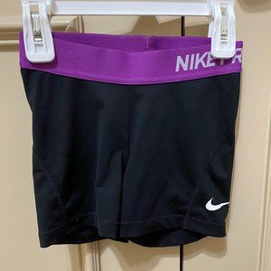 Purple Nike Pro shorts